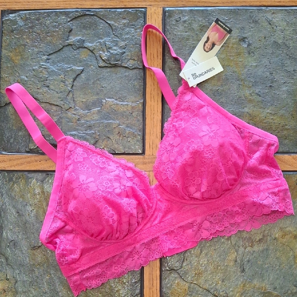 Vibrant Pink Lace Bra